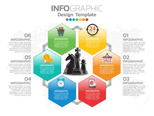 Design Der Infografik Vorlage Mit Farboptionen — Stockvektor