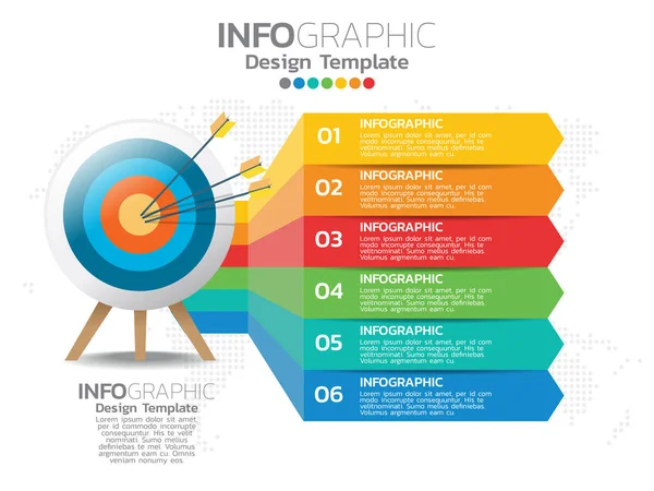 Design Der Infografik Vorlage Mit Farboptionen — Stockvektor