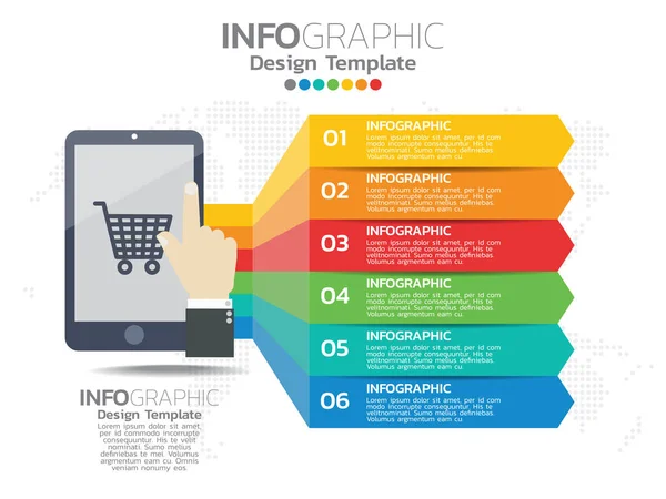 Design Der Infografik Vorlage Mit Farboptionen — Stockvektor