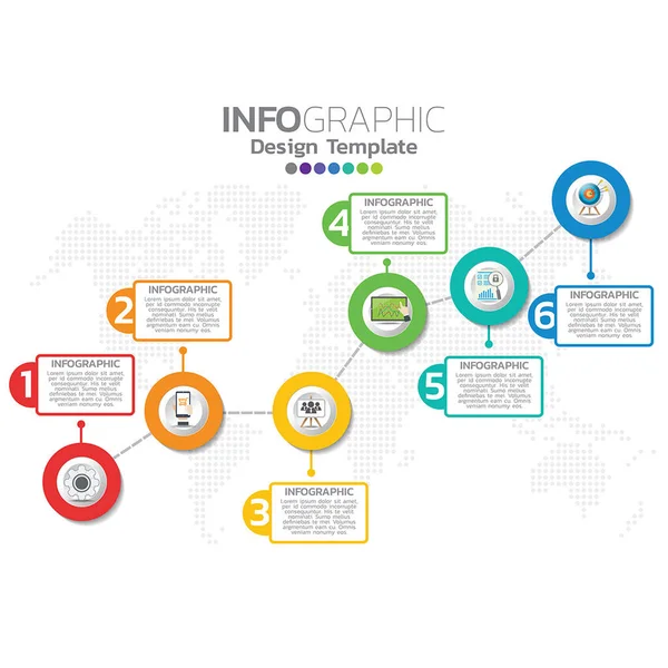 Simgesi ve seçenekleri olan bilgi şablonu tasarımı.