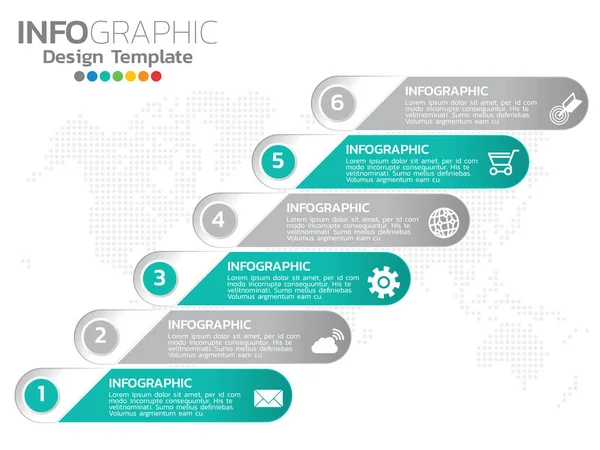 Design Der Infografik Vorlage Mit Farboptionen — Stockvektor