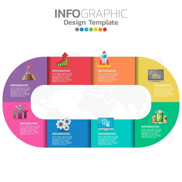 Conception Modèle Infographique Avec Options Couleur — Image vectorielle