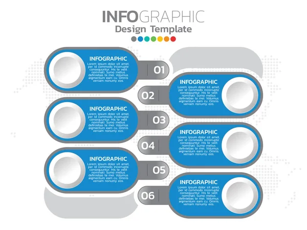 Design Der Infografik Vorlage Mit Farboptionen — Stockvektor