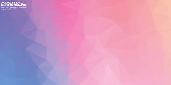 Abstraktní Geometrické Růžové Pastelové Pozadí Trojúhelníkovými Polygony Sladká Barva Nízké — Stockový vektor