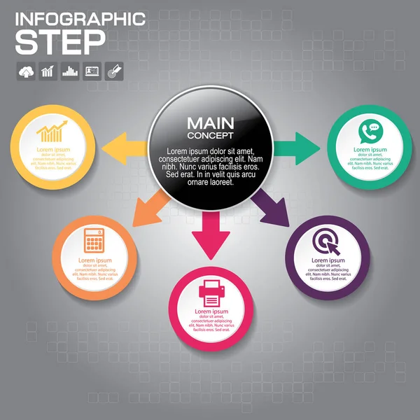 Schritte Infografik Gestaltungselemente Für Ihre Business Vector Illustration — Stockvektor