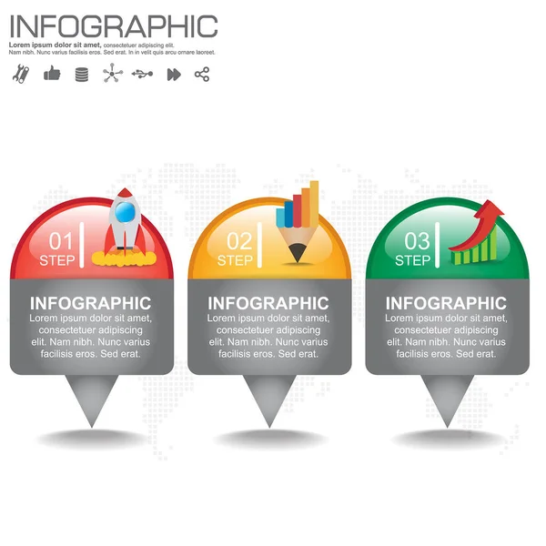 Vector Infographic Template Diagram Graph Presentation Chart Business Concept Options — Stock Vector