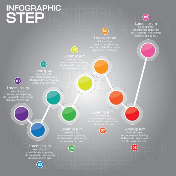 Steg Infographic Design Element För Ditt Företag Vektor Illustration — Stock vektor