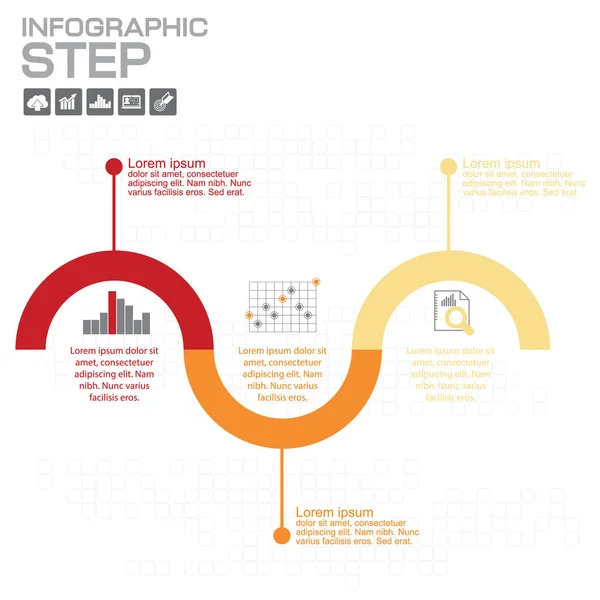 Modelo Design Infográficos Linha Tempo Com Opções Diagrama Processo Ilustração — Vetor de Stock