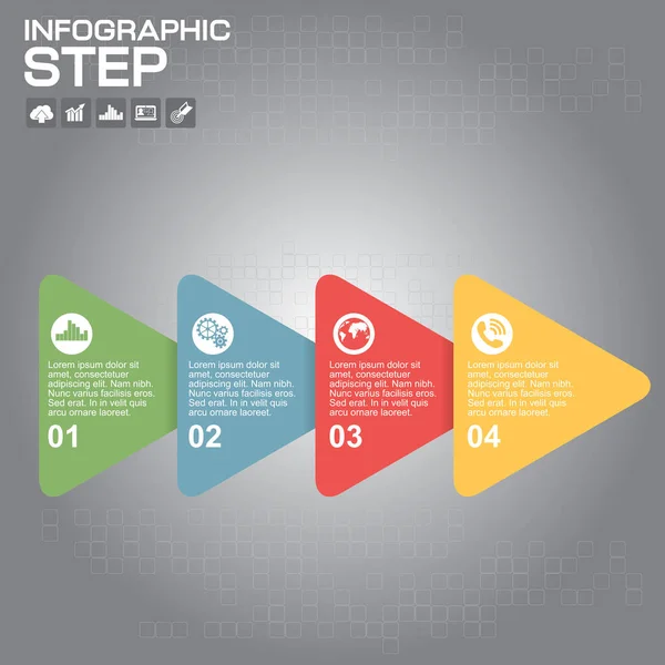 Πρότυπα Χρονοδιαγράμματος Infographic Arrow Για Επιχειρήσεις — Διανυσματικό Αρχείο