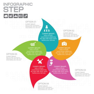 İş için Infographic Arrow zaman çizelgesi şablonları