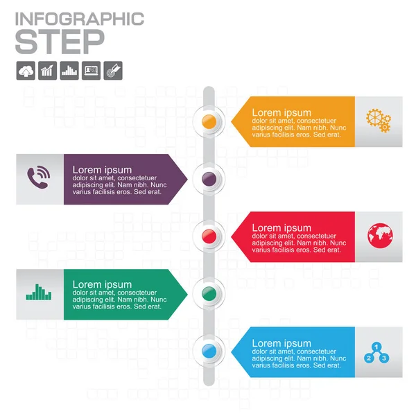 Infographic Πρότυπα Για Εικονογράφηση Διανυσματικών Επιχειρήσεων — Διανυσματικό Αρχείο