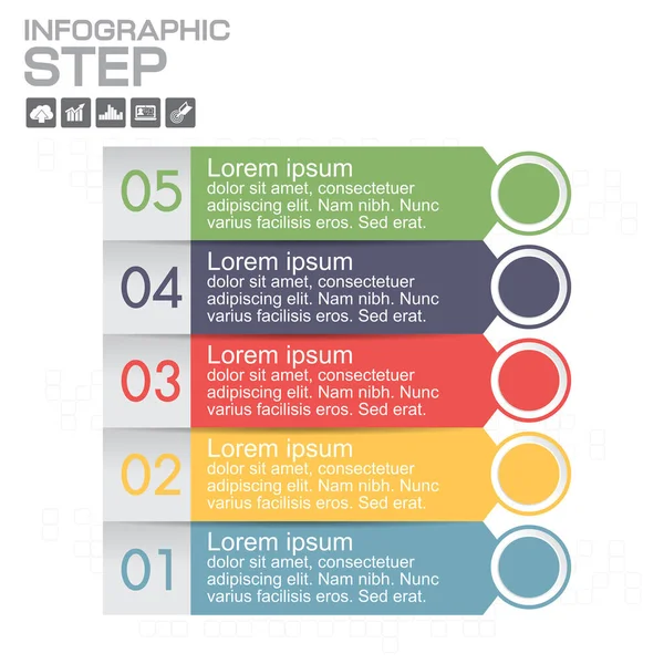 İş Vektörü İllüstrasyonu için Infographic Şablonları.