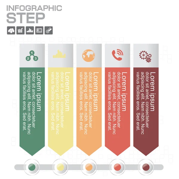 Χρονοδιάγραμμα Infographics Στοιχεία Και Εικονίδια Διάνυσμα — Διανυσματικό Αρχείο