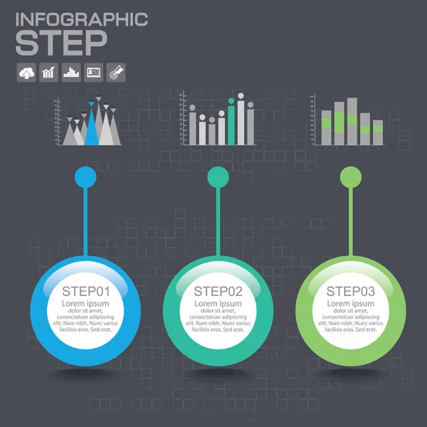 Timeline Gráfico Infográfico Com Muitas Cores Modelo Projeto Vetorial — Vetor de Stock