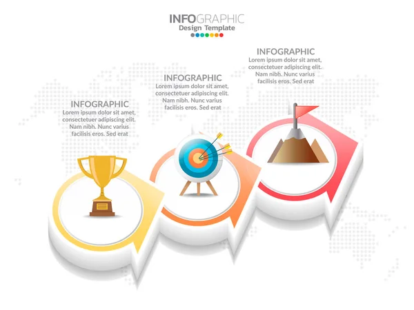 Design Der Infografik Vorlage Mit Farboptionen — Stockvektor