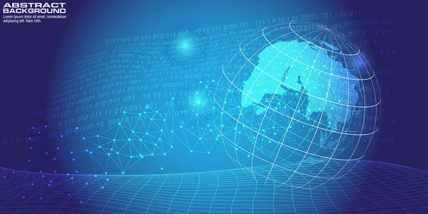 Ψηφιακό Υπόβαθρο Σύνδεση Τον Κόσμο Και Δίκτυο Έννοια Της Παγκόσμιας — Διανυσματικό Αρχείο