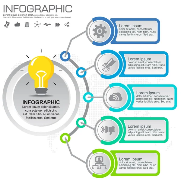 Schrittinfografische Vektorillustration Kann Als Flyer Banner Oder Poster Verwendet Werden — Stockvektor