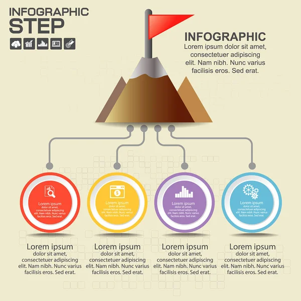 Conceptos Negocio Círculo Vectorial Con Iconos Puede Utilizar Para Infografía — Vector de stock