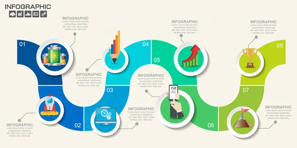 Infografik Design Vektor Und Symbole Können Für Workflow Layout Diagramm — Stockvektor