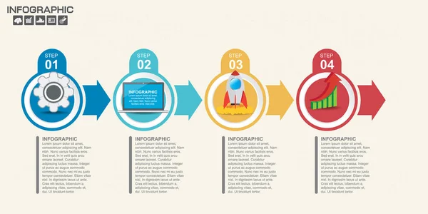 Infographic Διάνυσμα Σχεδιασμού Και Εικονίδια Μπορούν Χρησιμοποιηθούν Για Διάταξη Ροής — Διανυσματικό Αρχείο