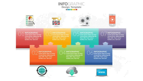 Μέρη Infographic Διάνυσμα Σχεδιασμού Και Εικόνες Μάρκετινγκ Μπορούν Χρησιμοποιηθούν Για — Διανυσματικό Αρχείο