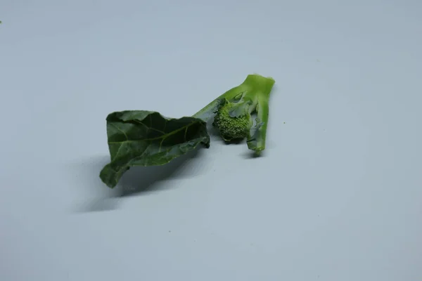 Broccoli Freschi Sani Isolati Fondo Bianco — Foto Stock