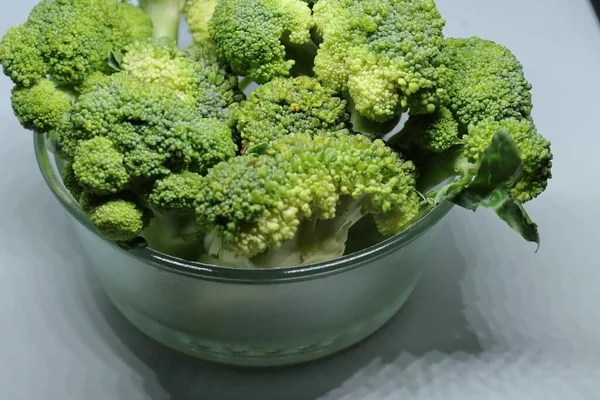 Fresh healthy broccoli isolated on white background