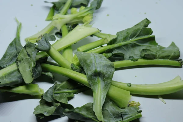 Färsk Frisk Broccoli Isolerad Vit Bakgrund — Stockfoto