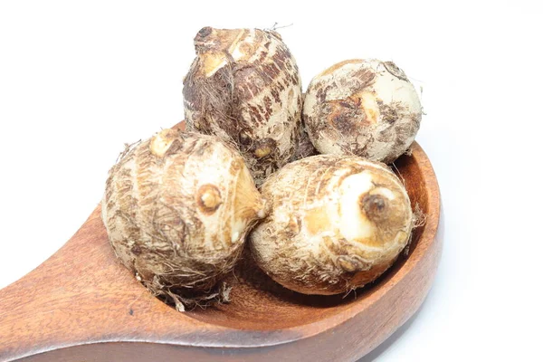 Taro Colocasia Esculenta Sobre Fondo Blanco Aislado — Foto de Stock