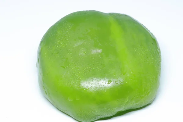 Fatia Pimentão Verde Capsicum Isolado Fundo Branco — Fotografia de Stock