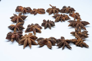 Beyaz arkaplanda izole edilmiş parmotrema perlatum çiçekleri