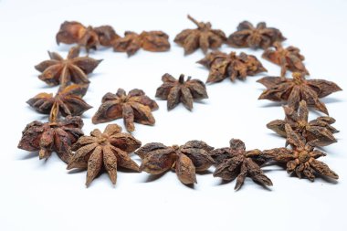 Beyaz arkaplanda izole edilmiş parmotrema perlatum çiçekleri