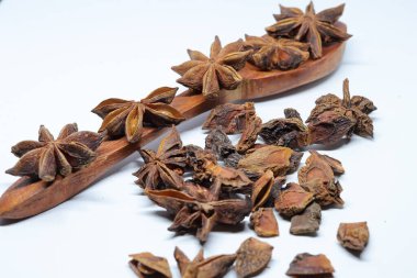 Beyaz arkaplanda izole edilmiş parmotrema perlatum çiçekleri