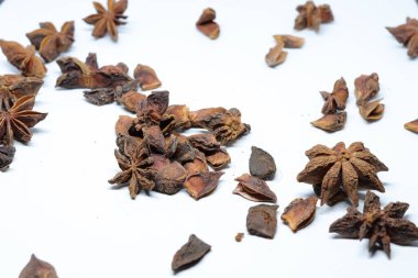 Beyaz arkaplanda izole edilmiş parmotrema perlatum çiçekleri