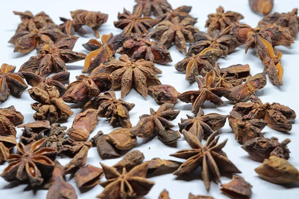 Beyaz arkaplanda izole edilmiş parmotrema perlatum çiçekleri