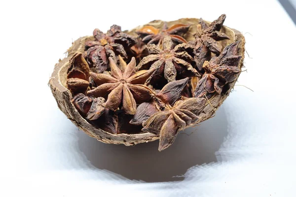 Beyaz arkaplanda izole edilmiş parmotrema perlatum çiçekleri