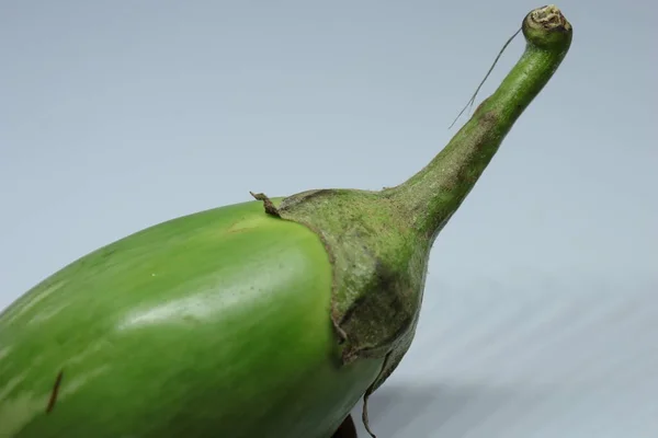 Melanzana Brinjal Melanzana Isolata Fondo Bianco — Foto Stock