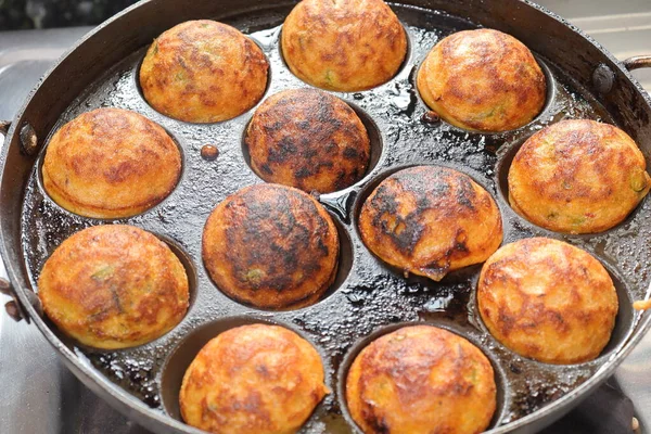 Indian Snack Gunta Ponganalu Detta Berömda Mellanmål Recept Telangana — Stockfoto