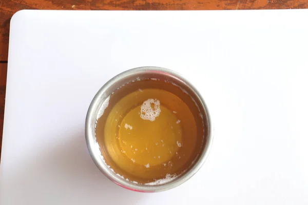 Home Made Ghee Isolado Fundo Branco — Fotografia de Stock