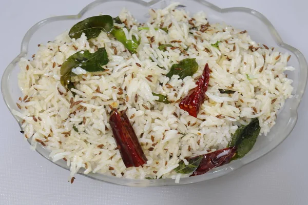 Kümmel Oder Kümmel Reis Isoliert Auf Weißem Hintergrund — Stockfoto