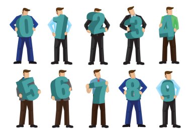 Modern 3d yazı tipi ve 9 1 alfabe vektör çizimi