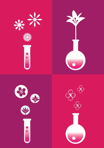 香水香精概念符号和图标向量插图 — 图库矢量图片