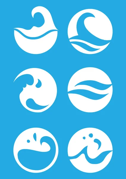 Diseño de vectores de símbolo de agua — Vector de stock