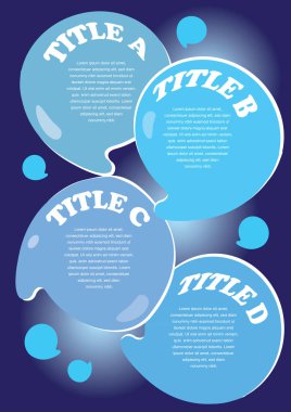 Metin alanı ile su damlacıkları düzeni