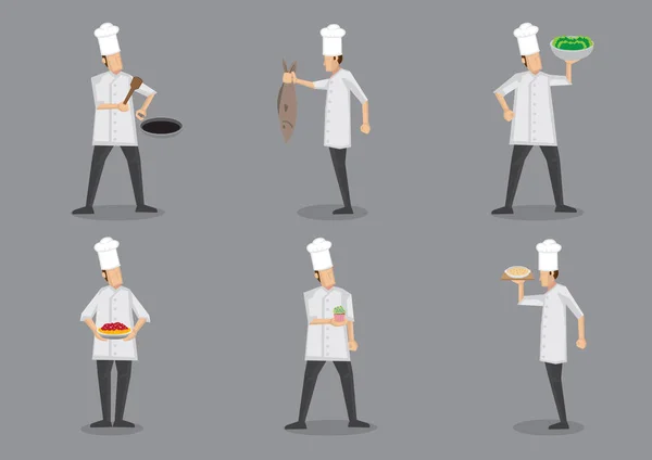 厨师提供食物与骄傲矢量字符插图 — 图库矢量图片