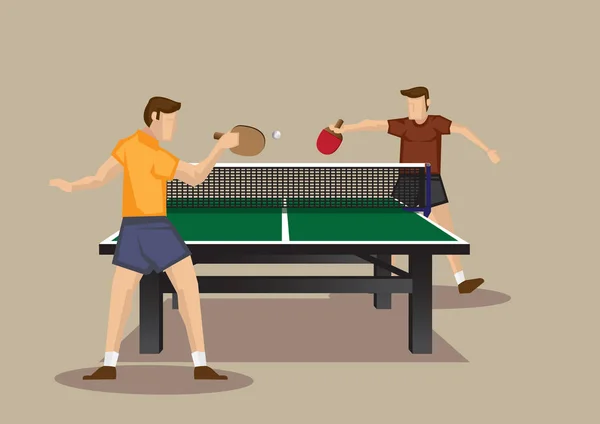 Een potje tafel tennis vector illustratie — Stockvector