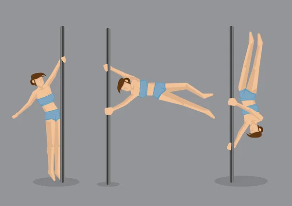 Pole Dance Vector conjunto de caracteres — Vector de stock