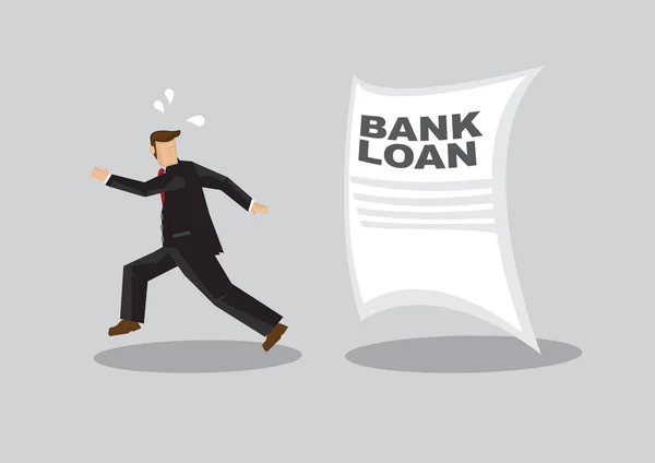Fugir do banco empréstimo Cartoon Vector Ilustração — Vetor de Stock