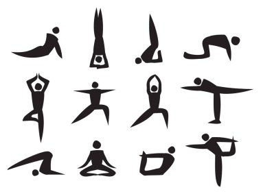 Vektör yoga poses
