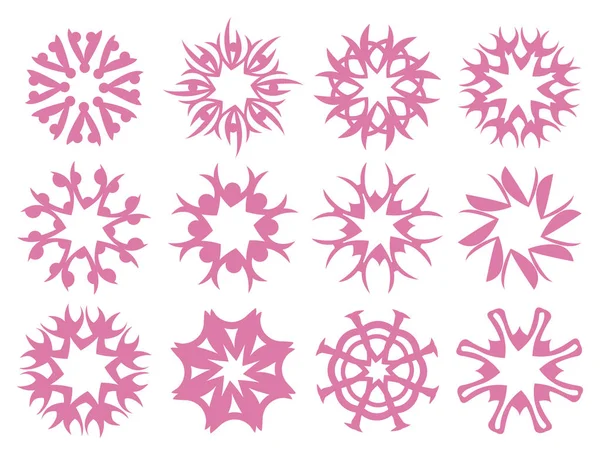Copo de nieve Inspirado Patrones gráficos Elementos de diseño vectorial — Archivo Imágenes Vectoriales